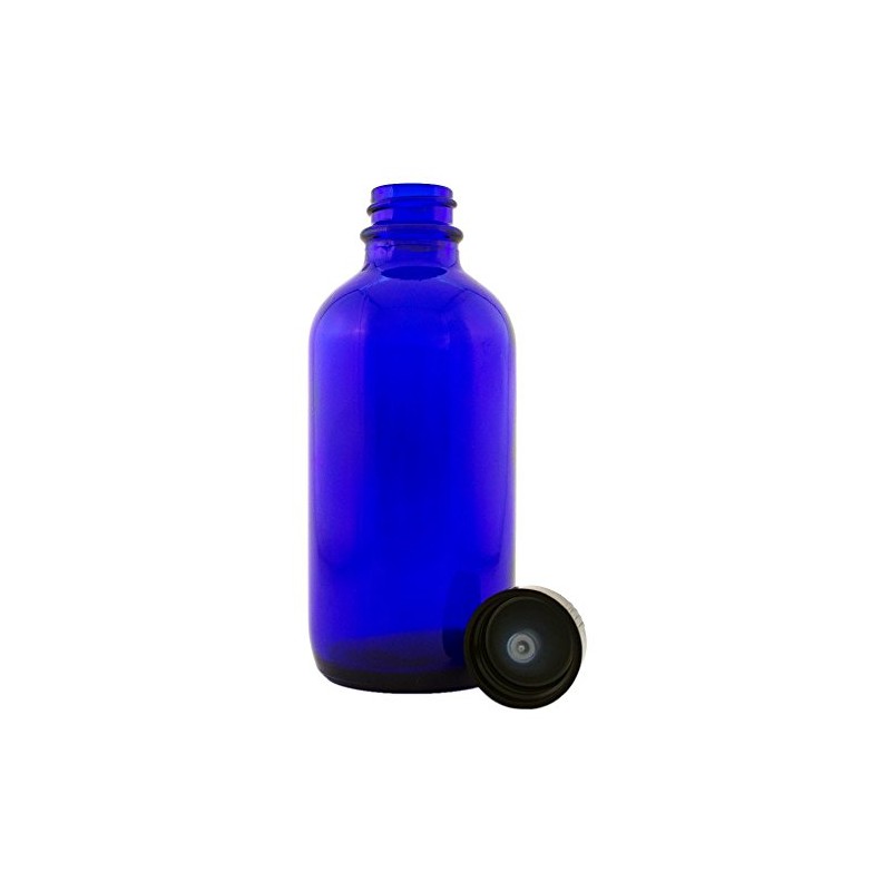 Blue Glass Bottle with Phenolic Caps 4oz