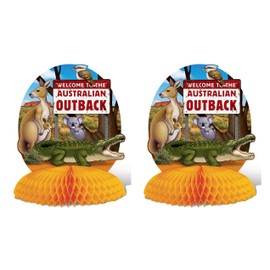 Beistle Australian Centerpieces 2 Piece, 10", Multicolored