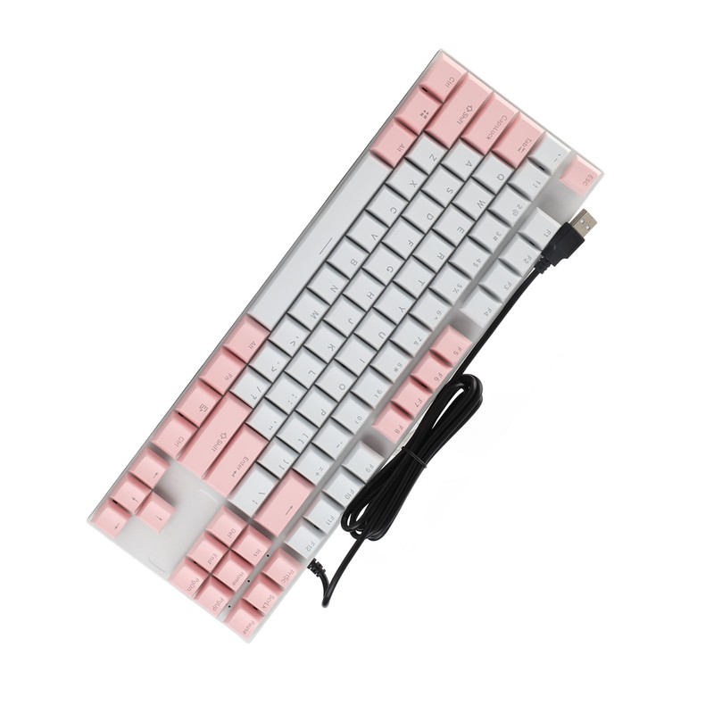 Mechanical Keyboard 87 Keys Blue Switch Ergonomic Multicolor Backlight Design