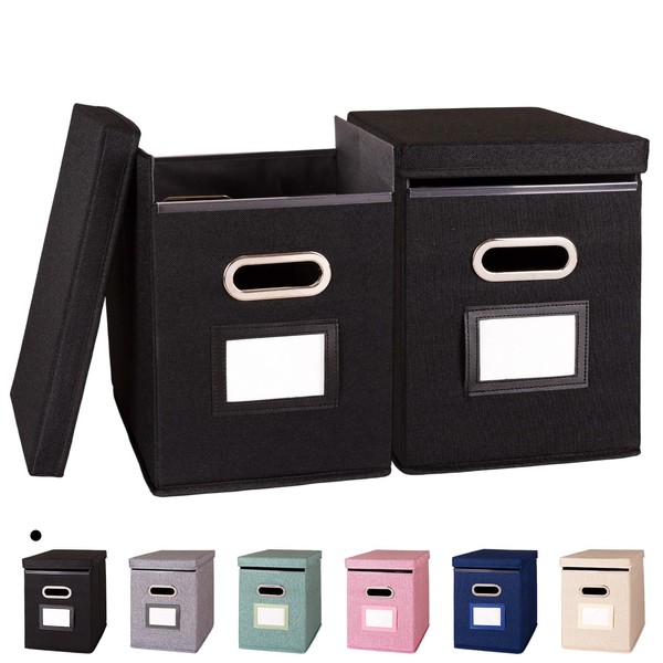 ComfortKeeper 2 Pack Hanging File Folders Organizer with Lid, Letter
