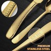 Lemeya 20-Piece Hammered Gold Silverware Set for 4 with Serrated