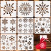 8 Pcs Christmas Snowflake Stencil Template, Reusable Plastic Drawing Painting