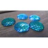 Unbranded 10 pcs. Aqua Blue Mermaid Fish Scales Dragon Cameo