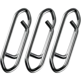 50-Count Speed Clips, High Strength Stainless Steel Speed Clip for Fishing Lure Quick Change, Freshwater Saltwater Crankbait Popper Lures Quick Snap Connector Tackle - Size: #1-25LB-0.5IN