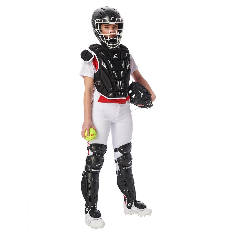 CHAMPRO Fastpitch Softball Catcher's Set - Headgear, Chest Protector, Leg