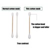 Thick Cotton Swabs,XL Size Natural Bamboo Cotton Buds,Organic Biodegradable, Large