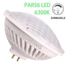 BAOMING PAR-56 LED Bulb Dimmable 28W Cool White (6000~6300K) SMD LED Spot Light 24°Beam Angle Replace Standard PAR 56 300 Watt Light AC/120V Base Type: GX16D