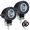 SENJWARM Universal 2 Piece Spot Light, LED Work Light, 12