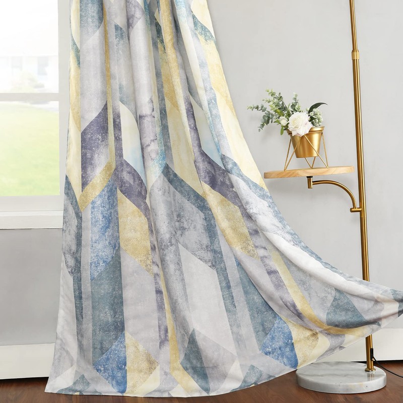 Leeva Grommet Drapes & Curtains for Office, Linen Textured Modern