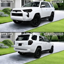 BOGAR TECH DESIGNS Full Headlight Taillight Reflector Sidemarker Tint Film Kit Compatible with Toyota 4Runner 2014-2024, Dark Smoke