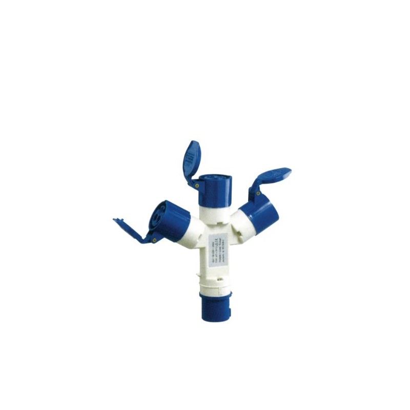 Eagle E302AM Blue 3 Way Splitter