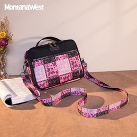 Montana West Bible Book Covers for Women Canves Bible Cases with Zippered Pocket Bible Bags Handheld Crossbody Church Bible Study Supplie