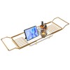 BVL Bathtub Tray Stainless Steel with Marble Base Gold Bathtub