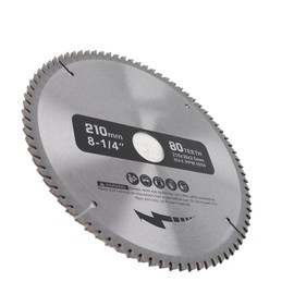 Metal Circular Saw Blade, 210mm 80 Tooth Bore Diameter 30mm Saw Blade with 3 O-Ring