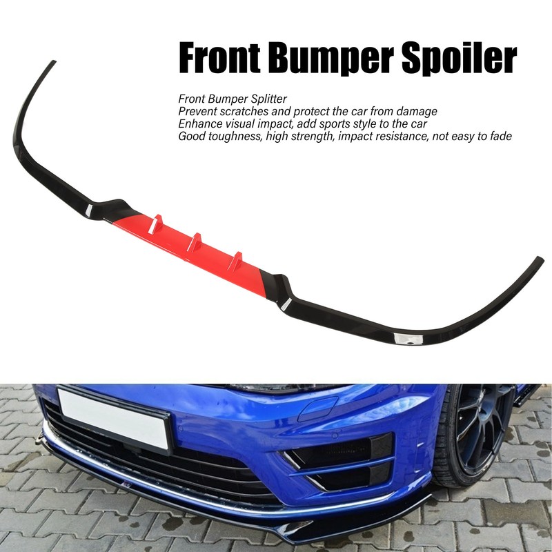 3PCS Front Bumper Splitter Tough Delicate Corners Bumper Lip Spoiler