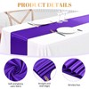 12 Pack Purple Satin Table Runner 12×72 Inch Long Bright