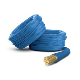 Primes DIY Single Core Conduit Cable 2.5mm Copper Wire Insulated PVC, Stranded Flexible Coil 6491X Electrical Wire, BASEC Approved – Blue Neutral(1 Meter), Home Improvement