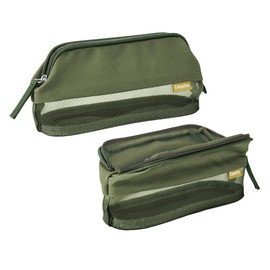 Kokuyo F-VBF151DG Pencil Case, Large Capacity, Wide Opening, Easy to Remove, Simple Mesh, Capat Mesh