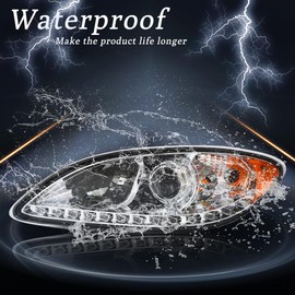 Seassauto For International Prostar Headlight 2008 2009 2010 2011 2012 2013 2014 Driver Left Side Headlamp Assembly Replacement (Pair)