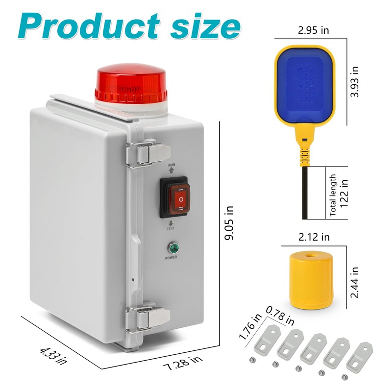 Septic Pump Alarm, Zuomeng High Water Alarm for Sump Pump