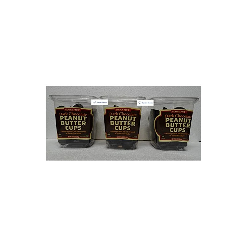 Trader Joe's Dark Chocolate Peanut Butter Cups Container 16oz 454g