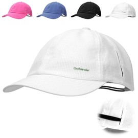 OnWander Quick Dry Sport Baseball Caps for Men Women, Breathable Running Hat, Lightweight Unstructured Soft Cap for Golf, Cycling, Tennis, Hiking - Moisture-Wicking & UPF 50+ White