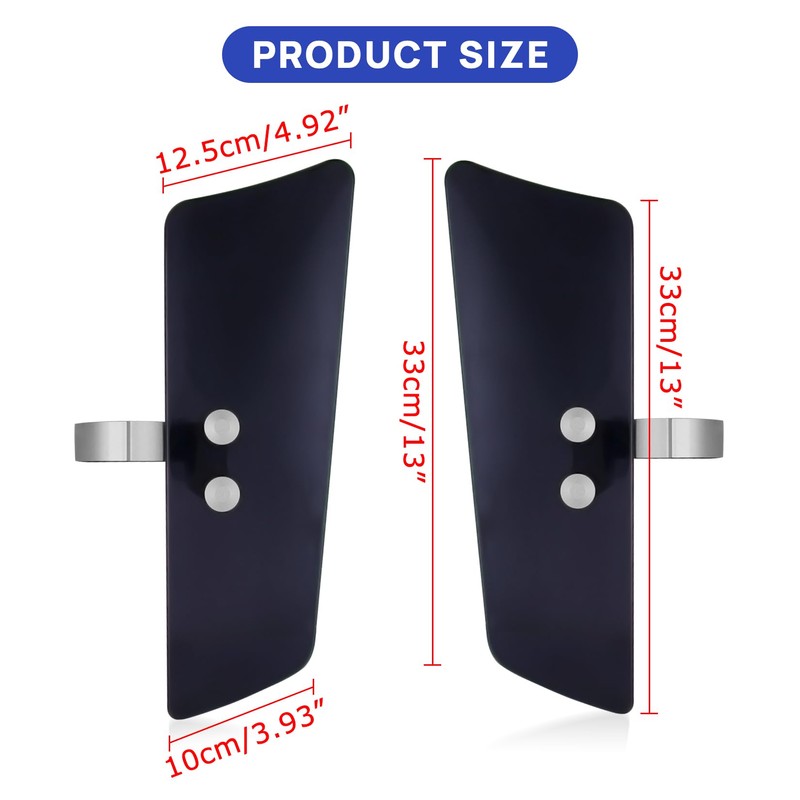 Leg Wind Deflector, PSLER Motorcycle Front Fork Wind Deflectors with