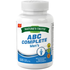 Nature's Truth Adult ABC Complete Multivitamin for Men | 100 Caplets | Non-GMO & Gluten Free