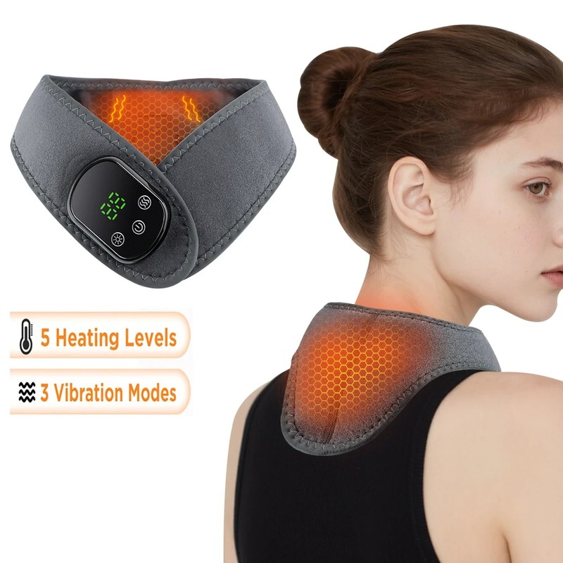 Rechargeable Heated Ankle & Wrist Wrap with Vibration Massage –