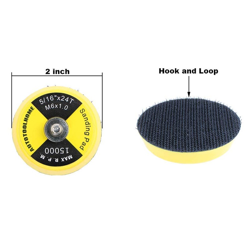 2 Inch Hook and Loop Sanding Pad with 1/8" Mandrel