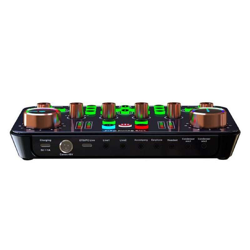 Sound Board Multiple Effects Voice Changer Sound Card for Live