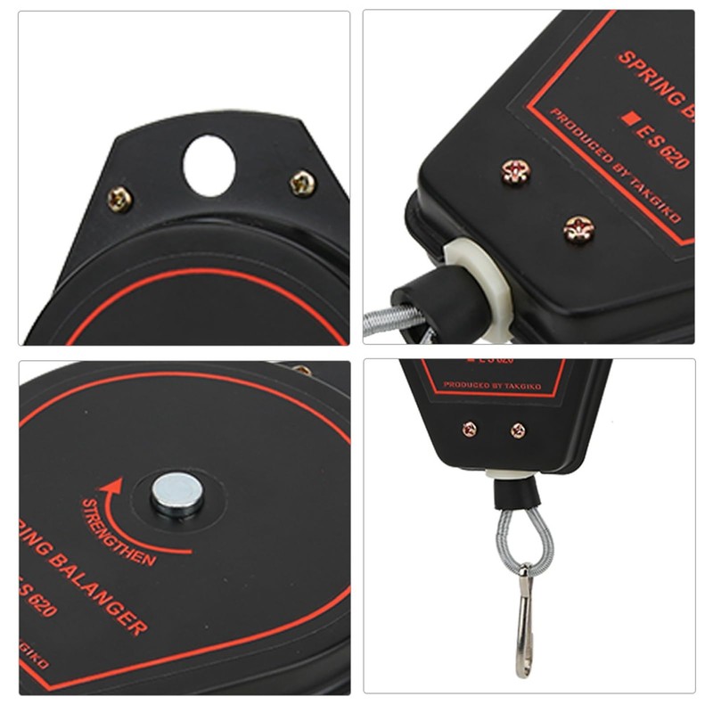Retractable Spring Balancer, Jectse ES620 Metal and Rubber 0.6-2.0 kg