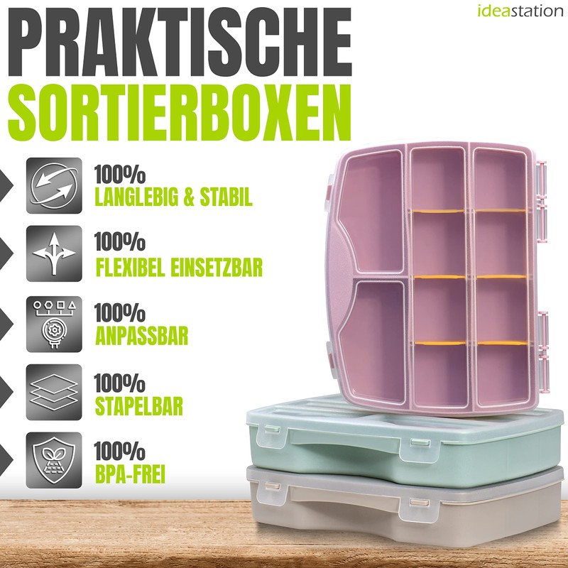 idea-station Sorting Box 3 Pieces / 19 x 15 cm