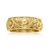 Ross-Simons 18kt Gold Over Sterling Scrollwork Ring. Size 5