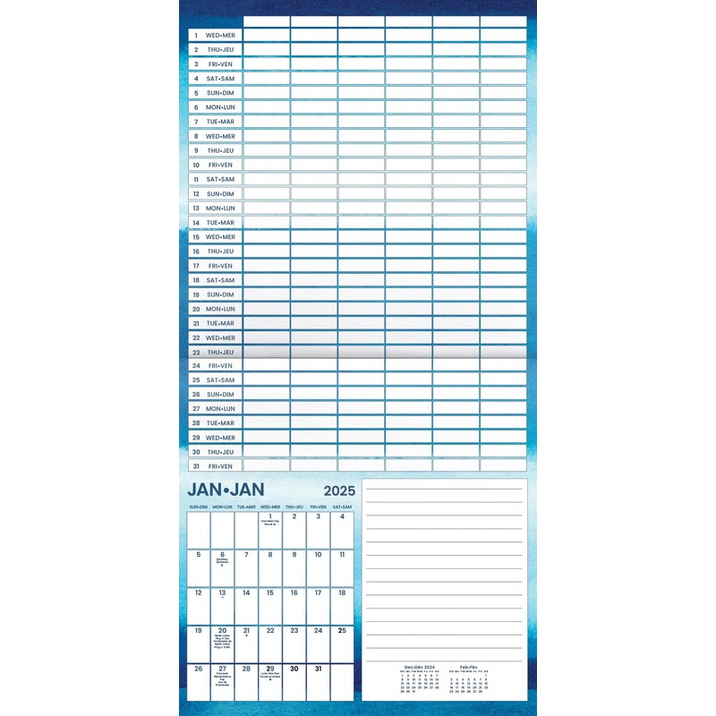 2025 Family Planner Wall Calendar