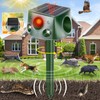 Solar Ultrasonic Animal Repeller, 4 Sided 360° Cat Repellent Outdoor