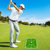 Feestars Golf Practice Mat with Traces, 45% More Hitting Area,