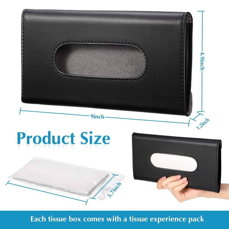 2 Pcs Car Tissue Mask Holder Sun Visor Car Napkin