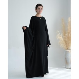 Zofocy Muslim Prayer Dress Abaya Islamic Ramadan Robe Slightly Elasticity Garment Eid Clothes