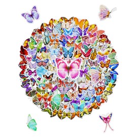 GAUENEEN 150 PCS Butterfly Stickers, Colorful Waterproof Stickers, Self-Adhesive Vinyl Stickers for Laptop Scrapbook Window Water Bottle, Aesthetic Decals for Party Decoration, Gifts for Teens, Adults