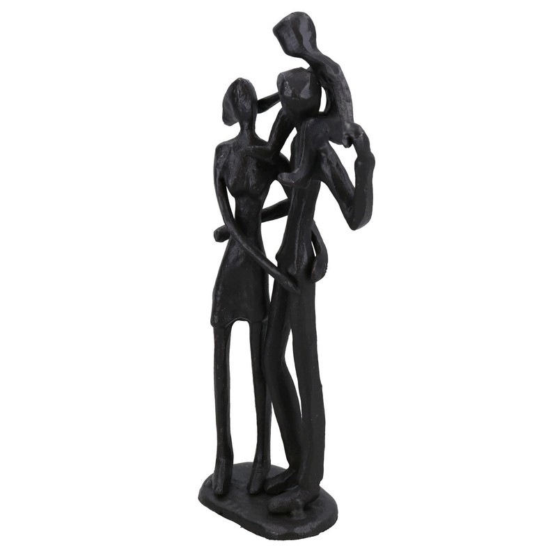 AB Tools Family of 3 Piggy Back Silhouette Figurine Statue
