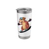 Cool Snowboarding Armadillo Wearing Goggles Stainless Steel Insulated Tumbler
