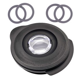 Blender 6-Cup Glass Jar Lid Cover Compatible with Oster Classic Series, Osterizer Galaxie and Pro 1200 Blender, Replace BLSTAL-W00 for Blender Jar 124461-000-000 178891-000-000, 4Pcs Gaskets O-Rings