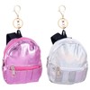 Framendino, 2 Pack Mini Tiny Backpack Pendant Keychains Zipper Coin