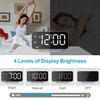 Slim LED Digital Alarm Clock, Mirror Surface for Makeup, with