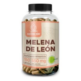 Hongo Melena De Leon Raíces Zen 150 Cápsulas Memoria Premium Sin Sabor
