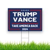 Trump Vance 2024 Yard Sign Trump Take America Back Yard