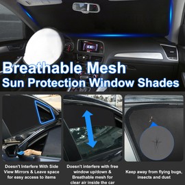 Fannyc 3PCS Car Window Shades Front Windshield Sun Shade Foldable Window Shade Custom Fit for Toyota Highlander 2020-2024 Accessories Car Shades for Front Windows Anti-UV Rays Block Heat