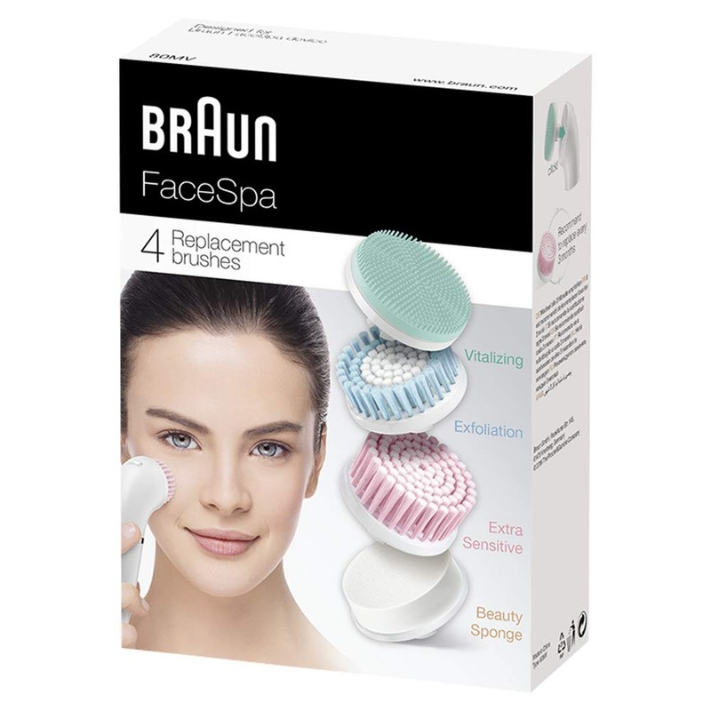 Braun FaceSpa Replacement Brushes 80mv for Braun Facial Cleansing Equipment