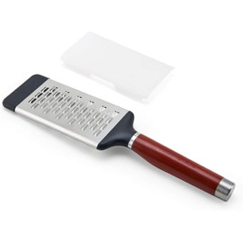 KitchenAid Gourmet Flat Grater for Fine, Medium and Coarse Grate, and Slicing, Dishwasher Safe, Black